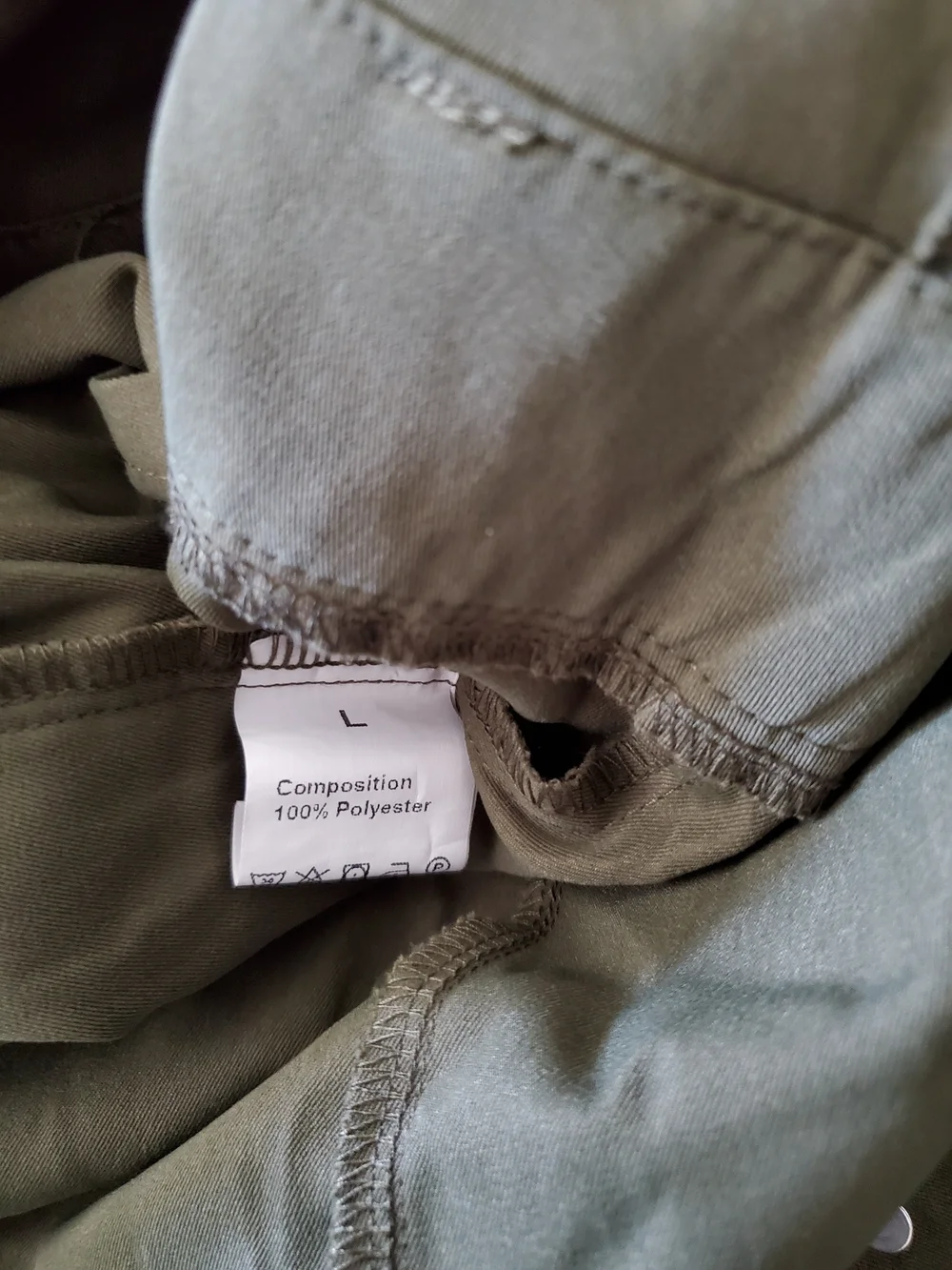Strapless Olive Green Cargo Jumpsuit for Women - Picture 7 of 7